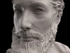 statua del busto di Aristotel Modello 3D