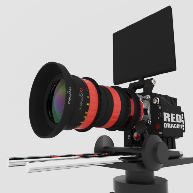 red dragon 6k  angenieux optimo dp 3080mm t28 Model 3D .c4d .max .obj .3ds .fbx .stl .blend 