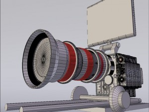 red dragon 6k  angenieux optimo dp 3080mm t28 Model 3D