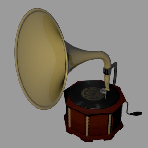 gramophone Modelo 3D .c4d .max .obj .3ds .fbx .stl .blend 