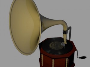 gramophone Modèle 3D