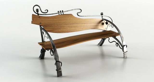 bench 3D Модель .c4d .max .obj .3ds .fbx .stl .blend 
