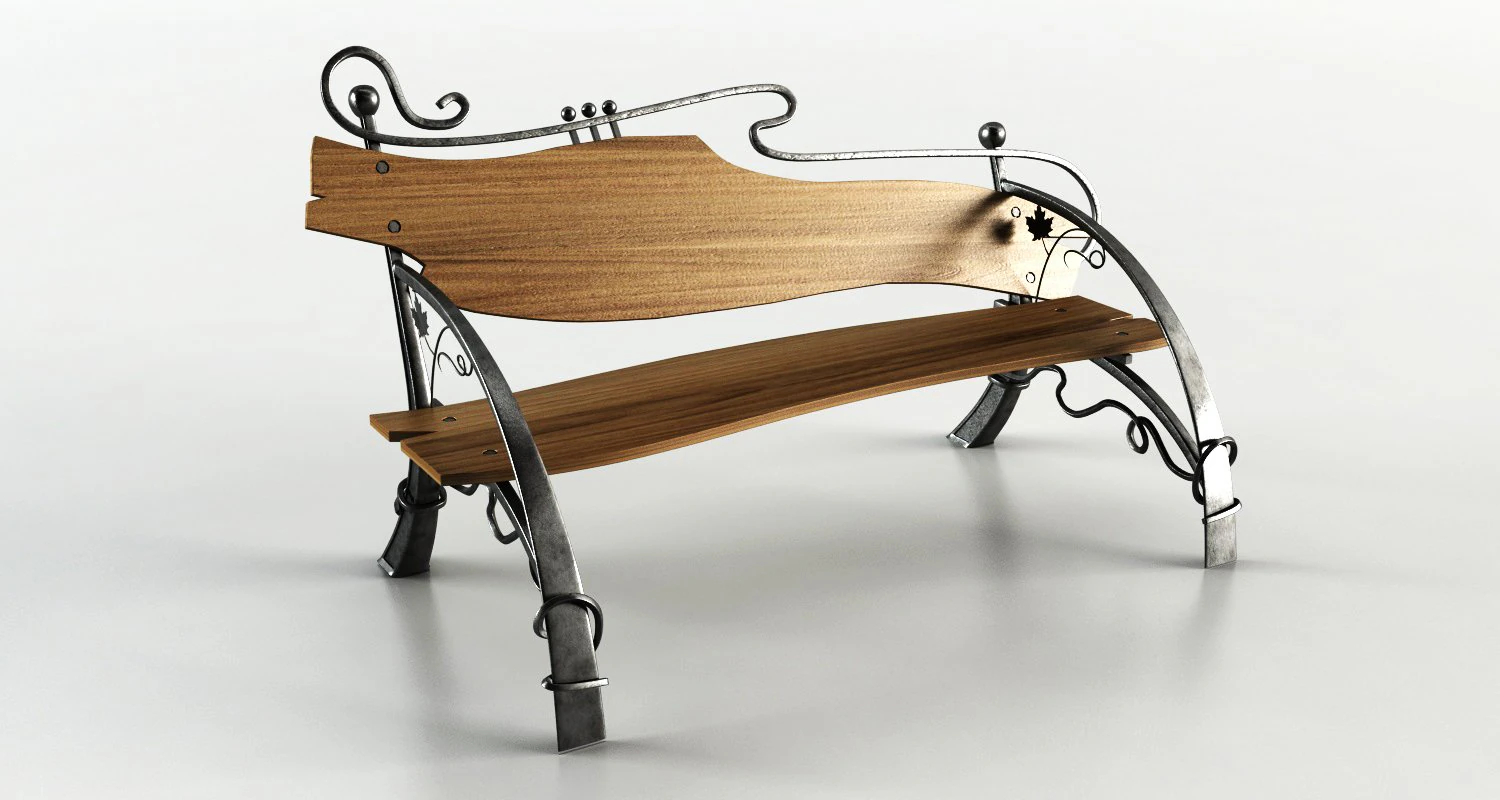 bench 3D Model .c4d .max .obj .3ds .fbx .stl .blend 