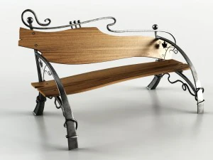 बेंच 3D मॉडल