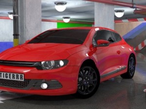 volkswagen scirocco parking Modèle 3D
