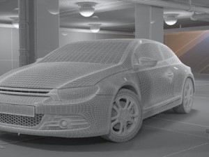 volkswagen scirocco parking 3D Model