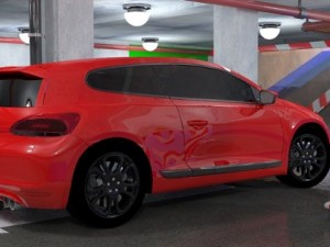 volkswagen scirocco parking 3D Model