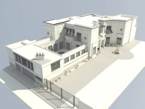 duży wsp&oacute;łczesny dom Model 3D