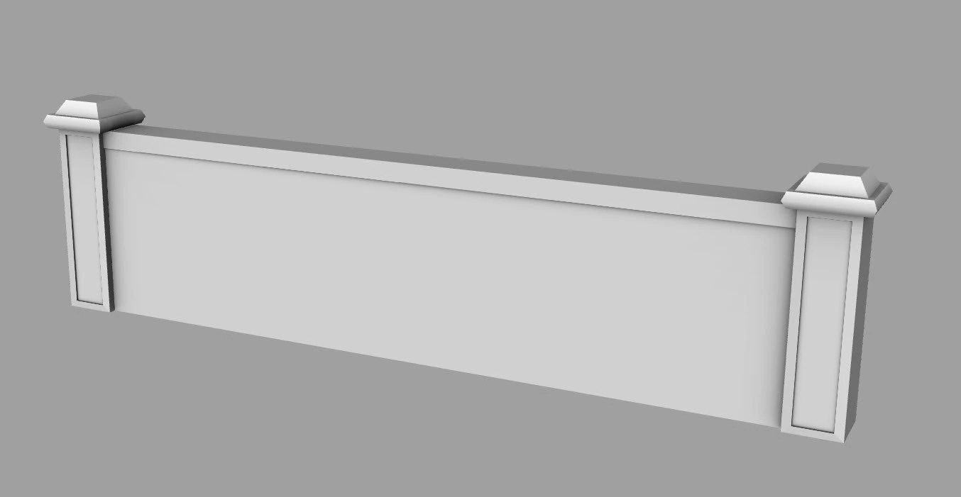 wallfence 3D Model .c4d .max .obj .3ds .fbx .stl .blend 