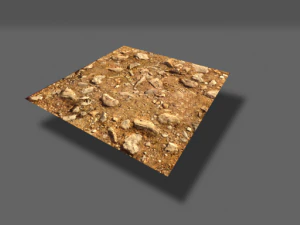 steenachtige grond 3D Model