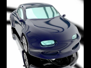samoch&oacute;d z czaszką Model 3D