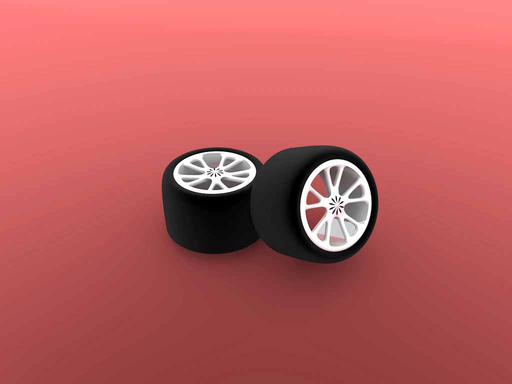 tires and wheels white 3D Model .c4d .max .obj .3ds .fbx .stl .blend 