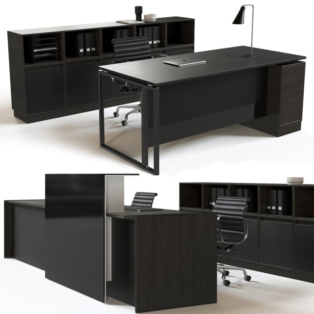 office reception furniture set Modelo 3D .c4d .max .obj .3ds .fbx .stl .blend 