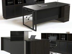 कार्यालय रिसेप्शन फर्नीचर सेट 3D मॉडल