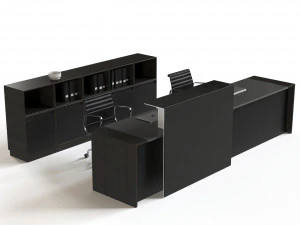 conjunto de m&oacute;veis para recep&ccedil;&atilde;o de escrit&oacute;rio Modelo 3D