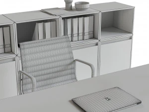 conjunto de m&oacute;veis para recep&ccedil;&atilde;o de escrit&oacute;rio Modelo 3D