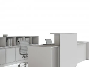 conjunto de m&oacute;veis para recep&ccedil;&atilde;o de escrit&oacute;rio Modelo 3D