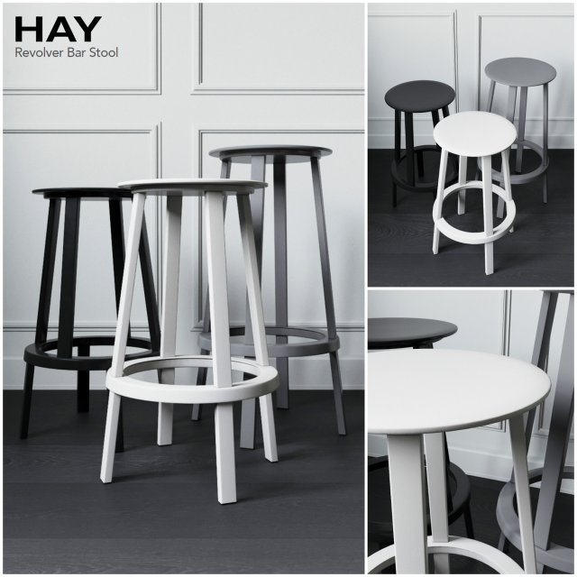 hay revolver stool Modelo 3D .c4d .max .obj .3ds .fbx .stl .blend 