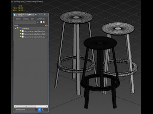 hay revolver stool Modelo 3D