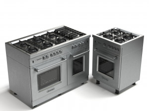 gas range cooker 3D 모델