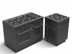 gas range cooker 3D 모델