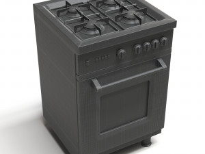 gas range cooker 3D 모델