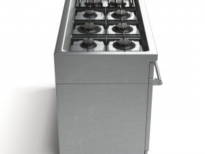 gas range cooker 3D 모델
