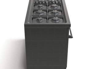gas range cooker 3D 모델