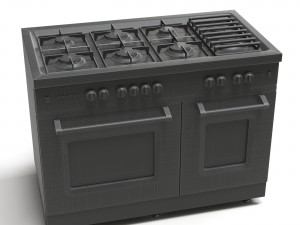 gas range cooker 3D 모델