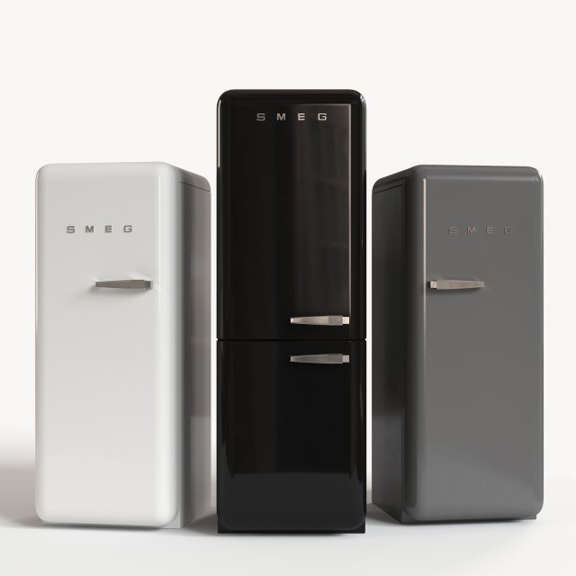 smeg refrigerator Modelo 3D .c4d .max .obj .3ds .fbx .stl .blend 
