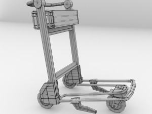 airport trolley 3D 모델