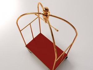 hotel luggage cart Model 3D