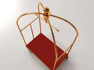 hotel luggage cart 3D Model