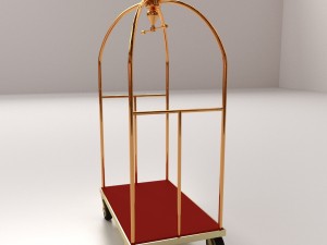 hotel luggage cart Model 3D