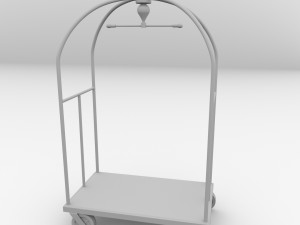hotel luggage cart Model 3D