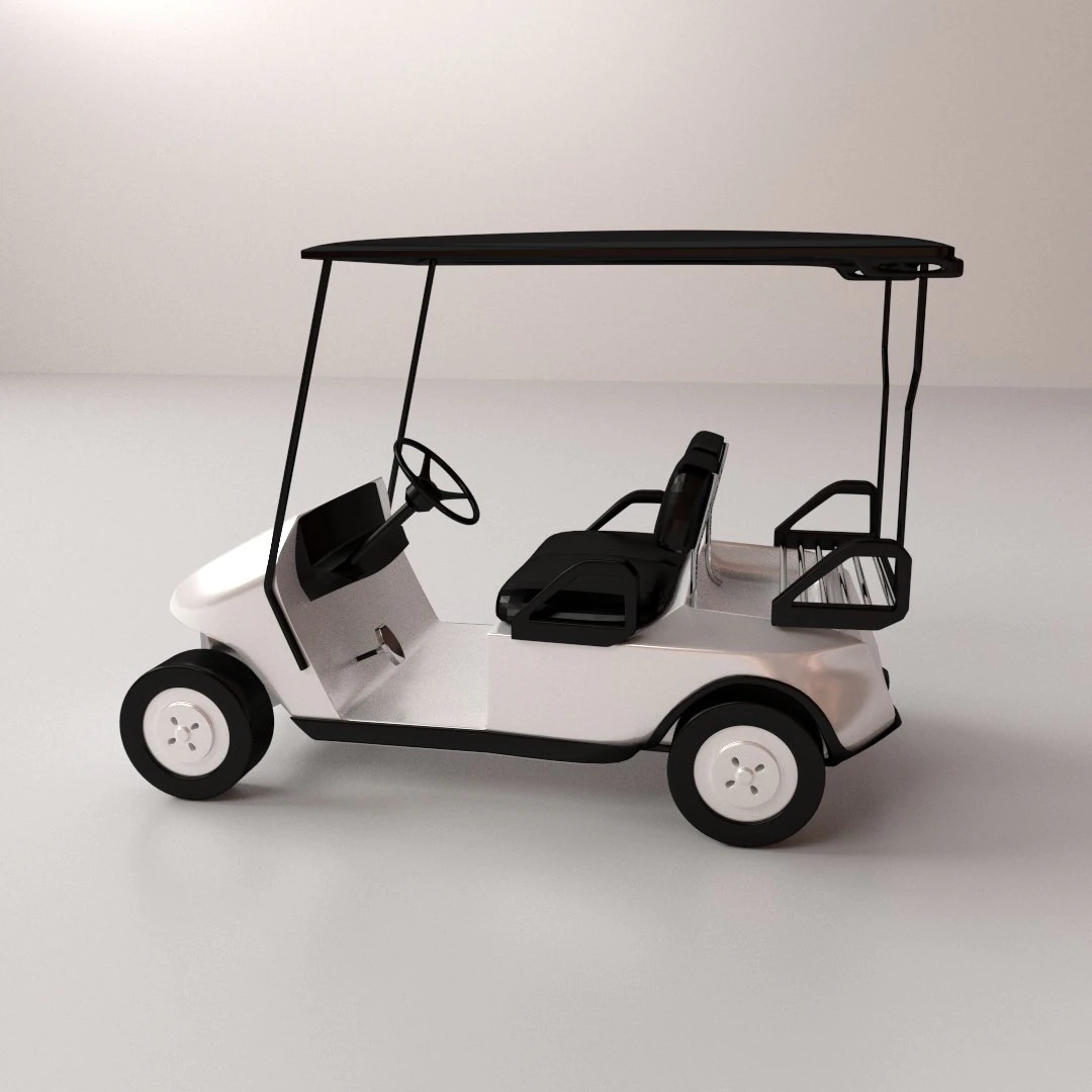 golf cart 3D Model .c4d .max .obj .3ds .fbx .stl .blend 