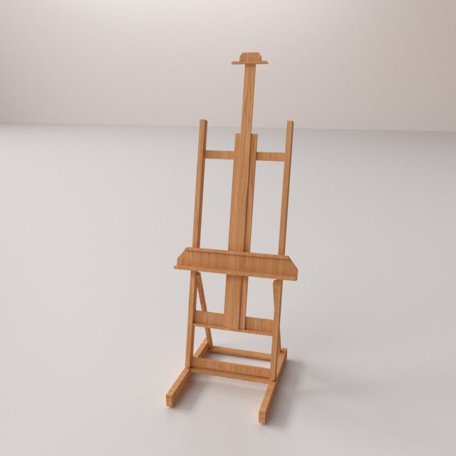 painter easel Model 3D .c4d .max .obj .3ds .fbx .stl .blend 