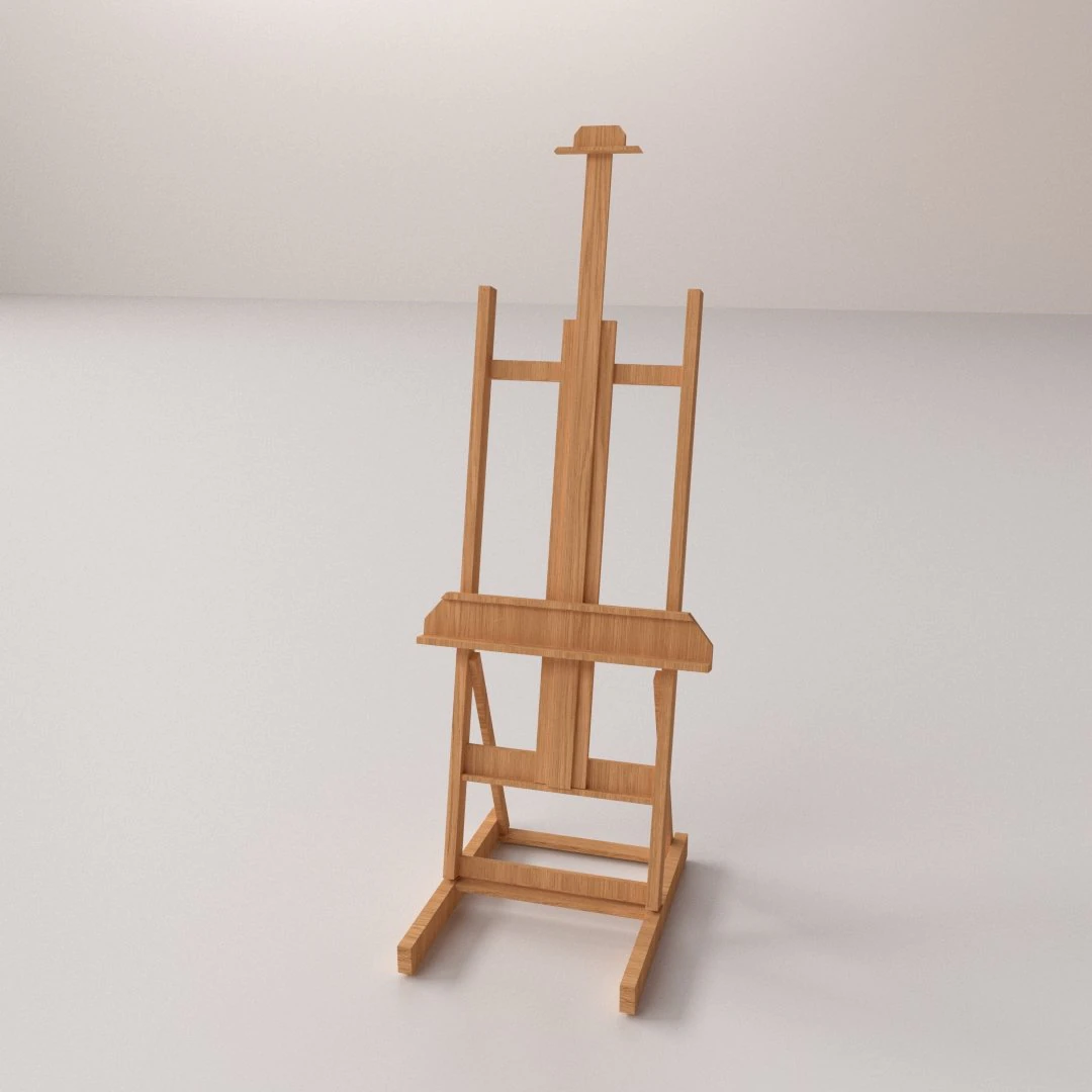 painter easel 3D Model .c4d .max .obj .3ds .fbx .stl .blend 
