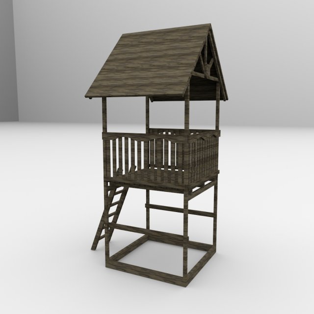 watchtower Model 3D .c4d .max .obj .3ds .fbx .stl .blend 