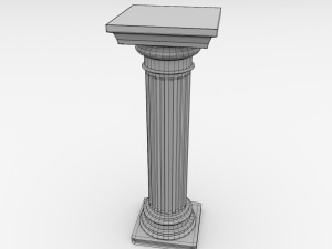 greek column doric 3D 모델