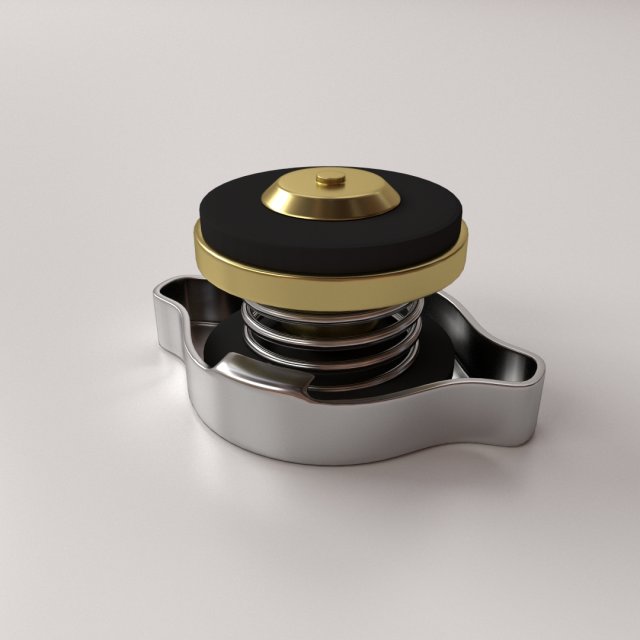radiator cap 3D 모델 .c4d .max .obj .3ds .fbx .stl .blend 