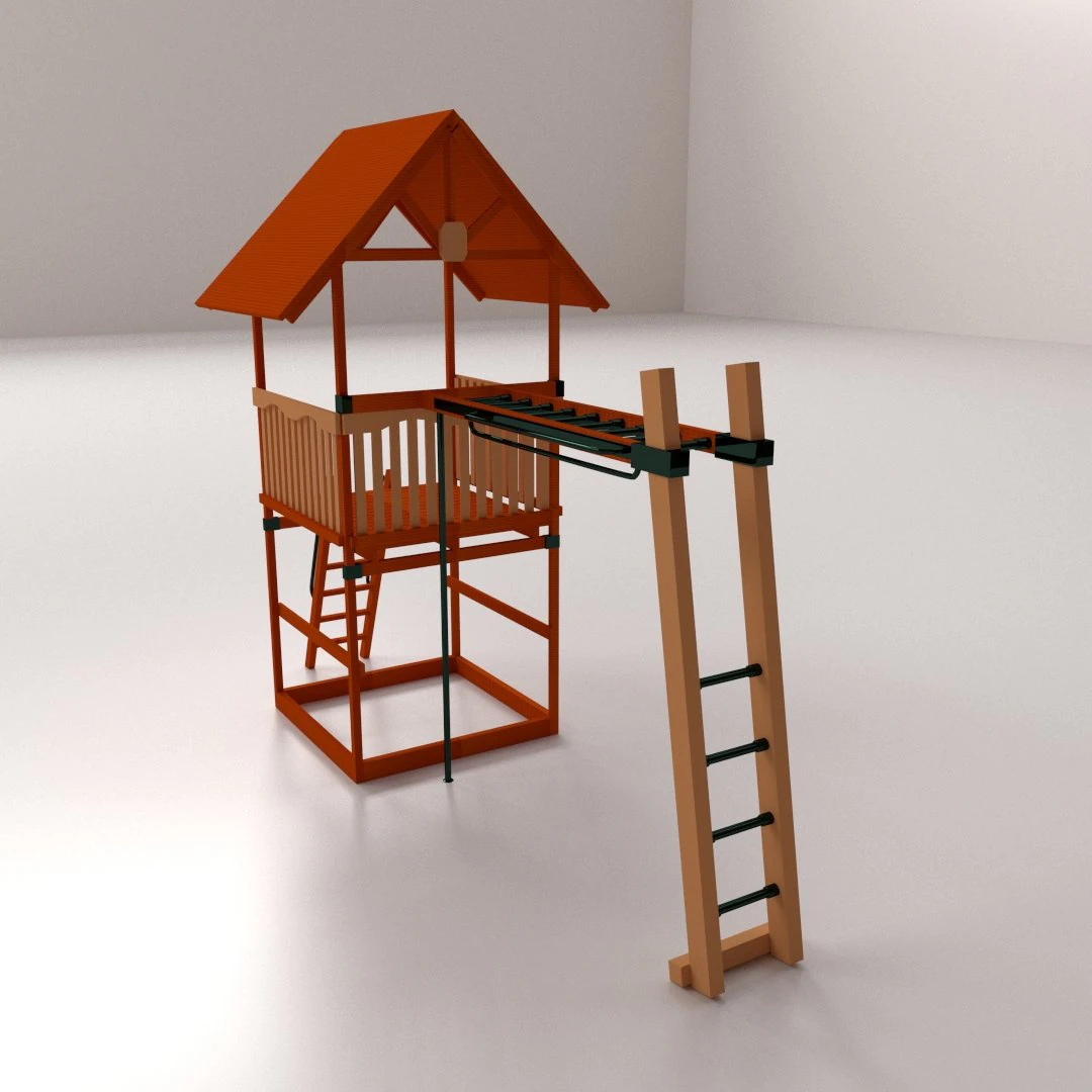 monkey bars 3D Model .c4d .max .obj .3ds .fbx .stl .blend 