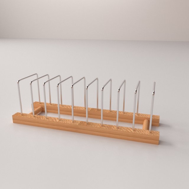 plate rack 3D Model .c4d .max .obj .3ds .fbx .stl .blend 