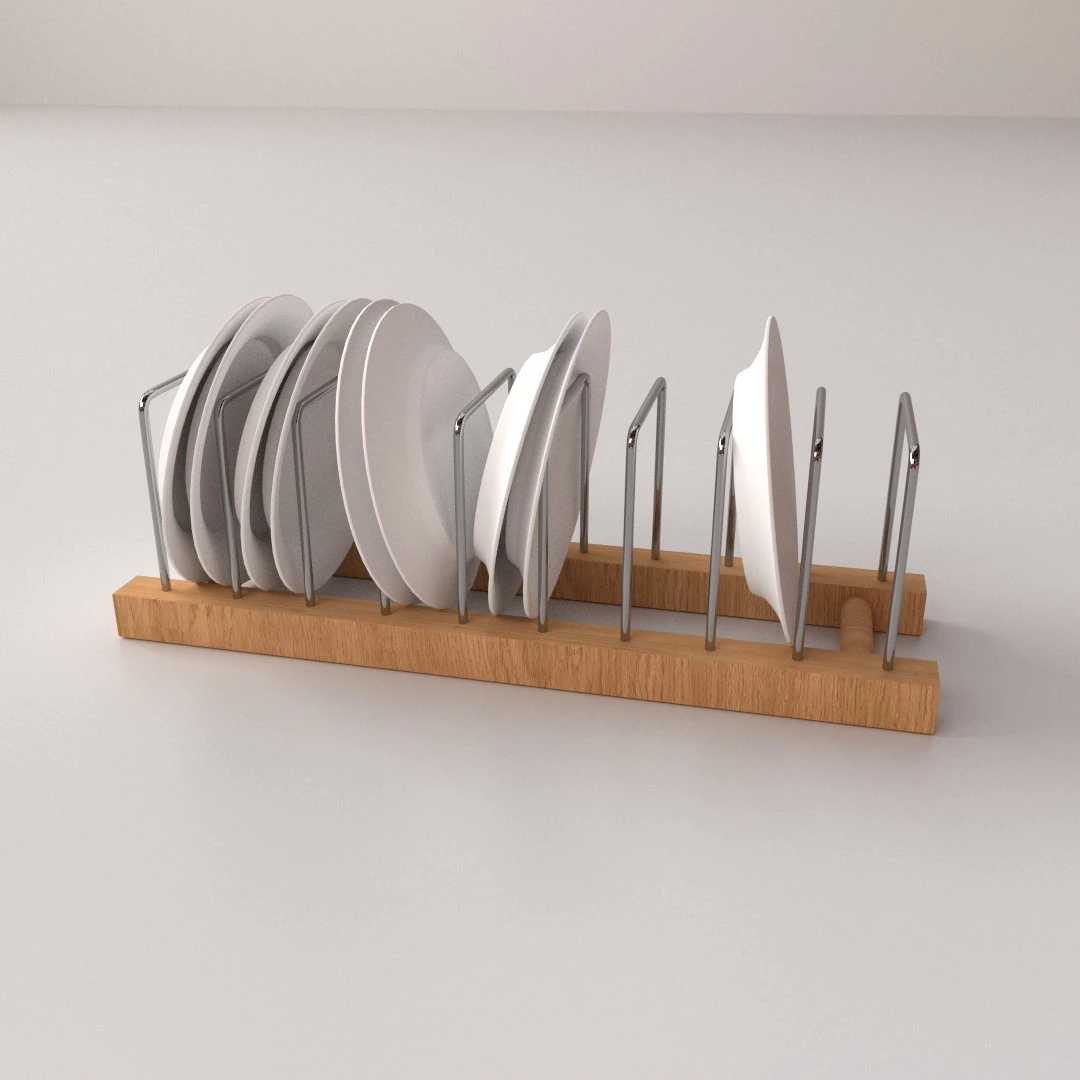 plate rack v2 3D Model .c4d .max .obj .3ds .fbx .stl .blend 
