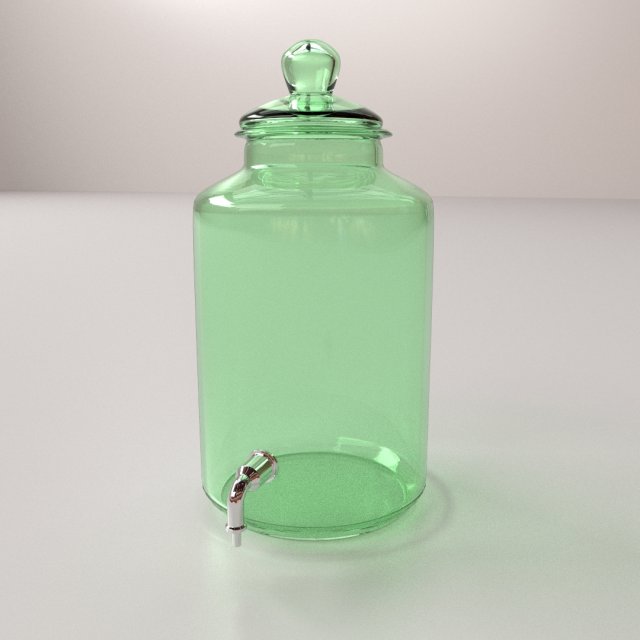 glass drink dispenser 3D मॉडल .c4d .max .obj .3ds .fbx .stl .blend 