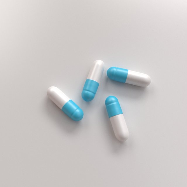 pill capsule Model 3D .c4d .max .obj .3ds .fbx .stl .blend 
