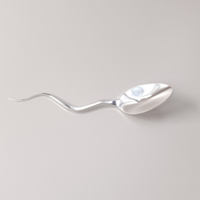 snake spoon 3D Модель .c4d .max .obj .3ds .fbx .stl .blend 