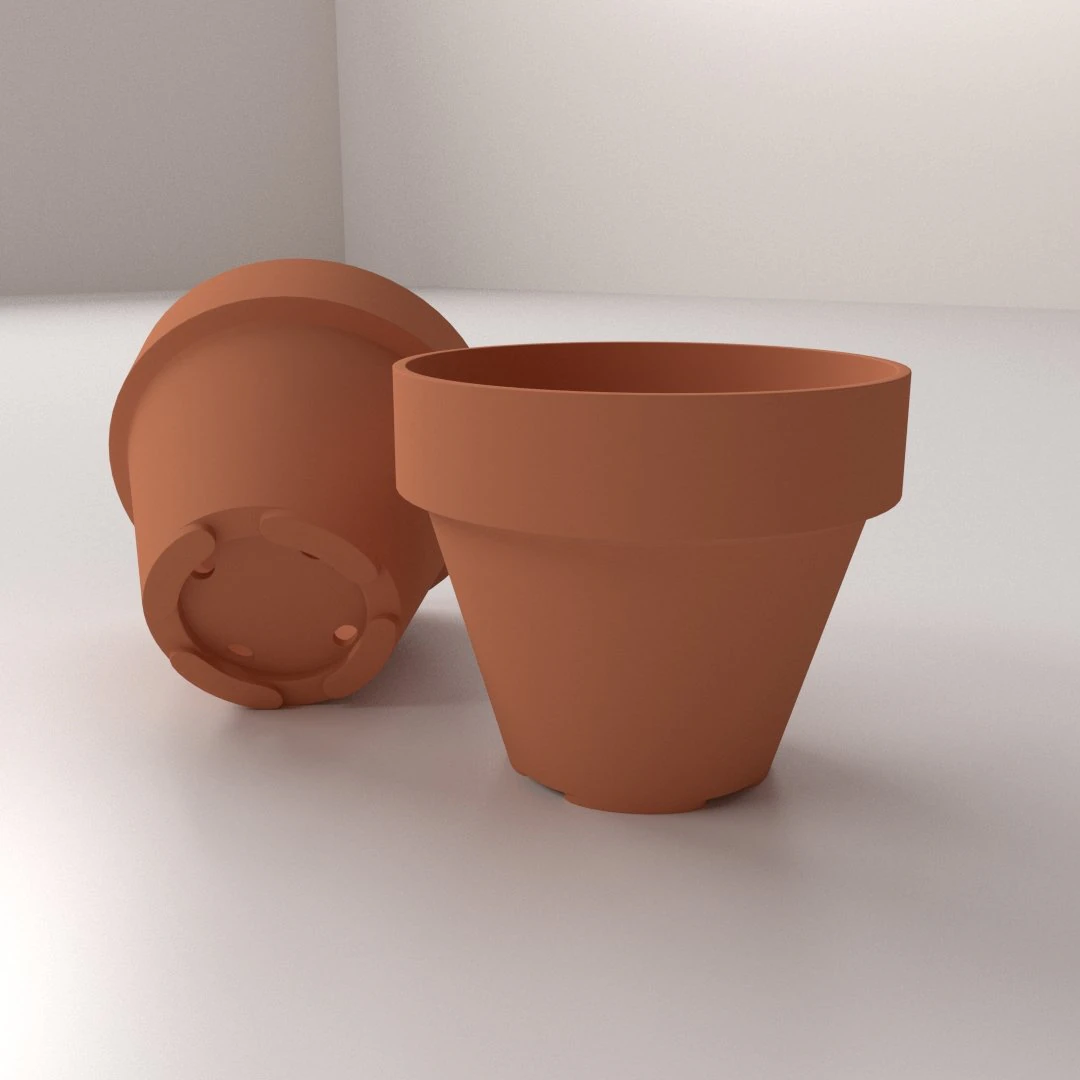 flower pot 3D Model .c4d .max .obj .3ds .fbx .stl .blend