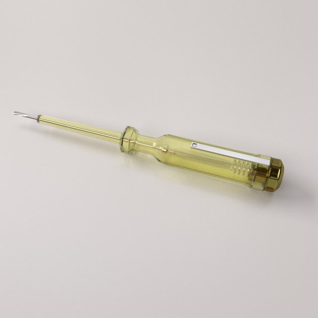 probe screwdriver Model 3D .c4d .max .obj .3ds .fbx .stl .blend 