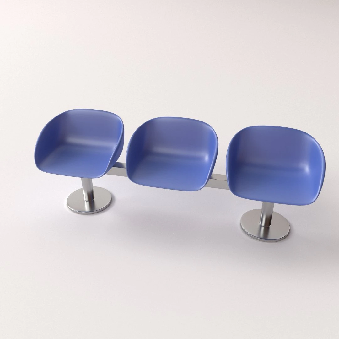 waiting room benches 3D Model .c4d .max .obj .3ds .fbx .stl .blend 